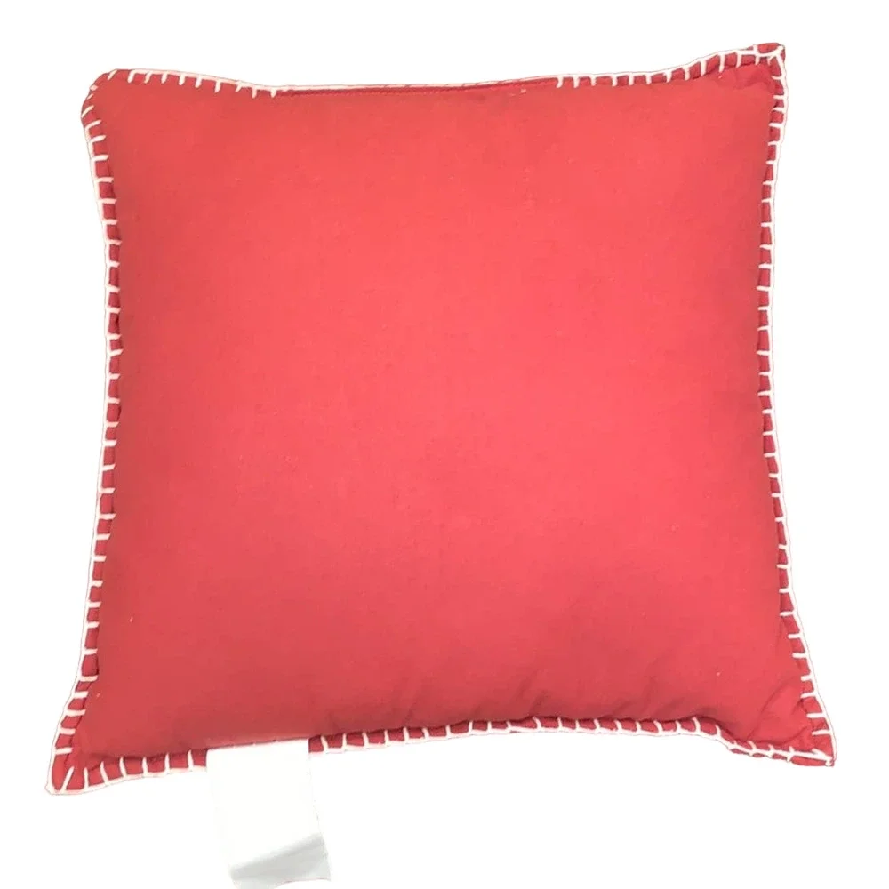 Accent Throw Pillow Rust Textured Strip Design 20” x 20”‎ New Without Tags